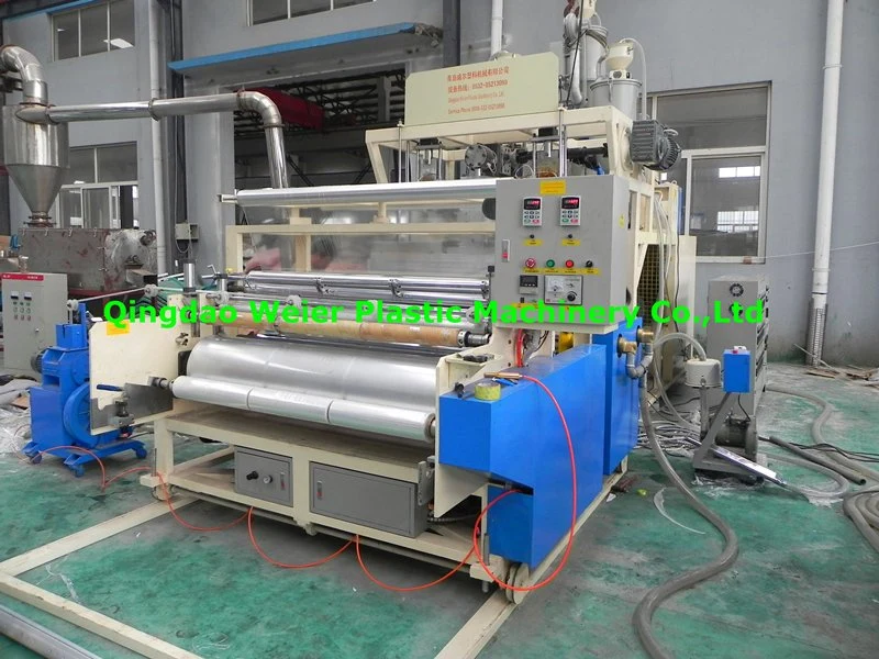 New Design Plastic LLDPE Stretch Film Making Extrusion Machine with Single Extruder and Calender Function