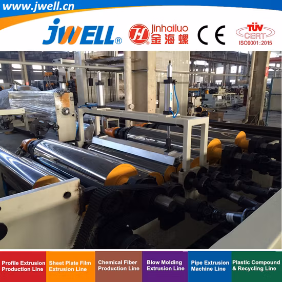 Jwell PE|Pet|PS Máquina de extrusión de producción agrícola de reciclaje de film estirable de plástico para litio eléctrico|Embalaje de termoformado transpirable industrial