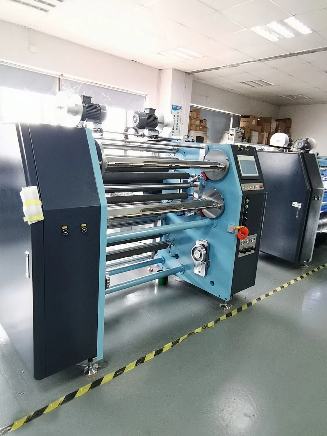 Máquina automática de corte longitudinal TTR, nueva máquina rebobinadora de corte longitudinal de film estirable