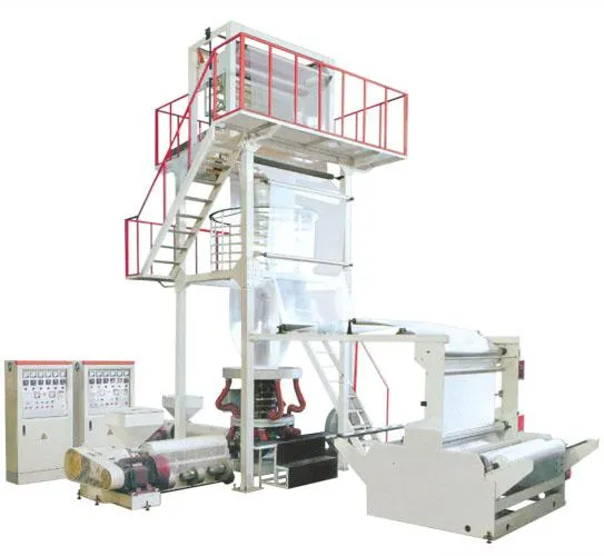 Máquina de soplado de película de coextrusión de 2 capas Ab Maquinaria de película soplada de HDPE/LDPE/PE